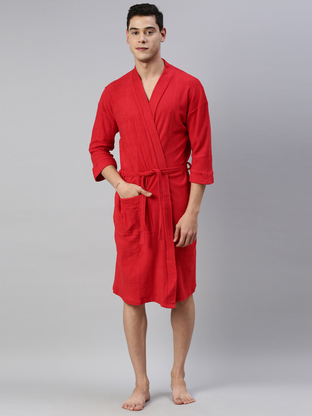 Mens Plain Bathrobe
