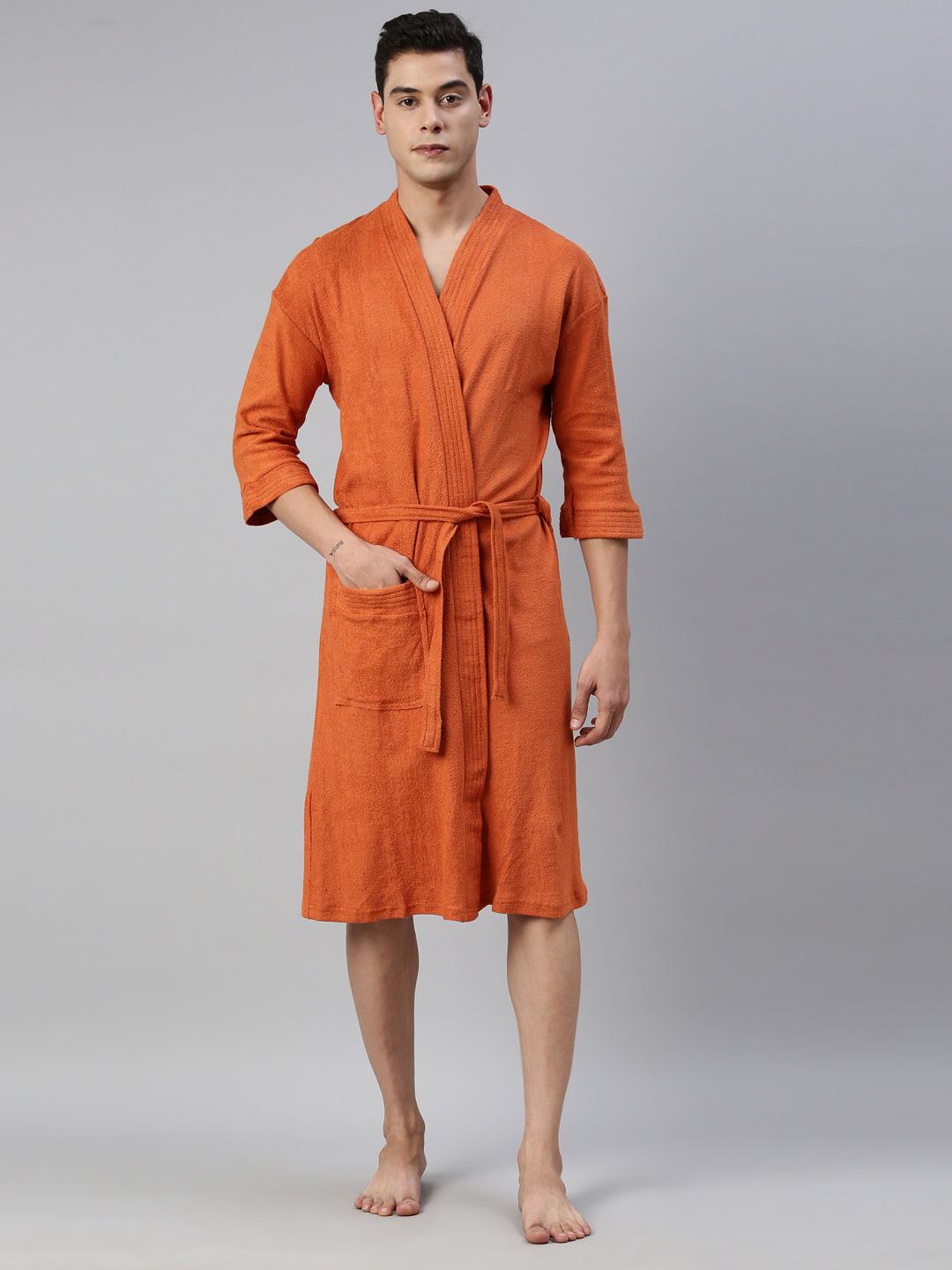 Mens Plain Bathrobe