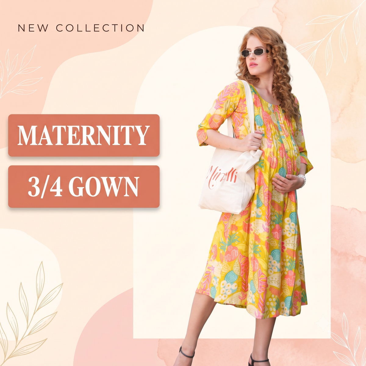 Maternity 3/4th Gowns