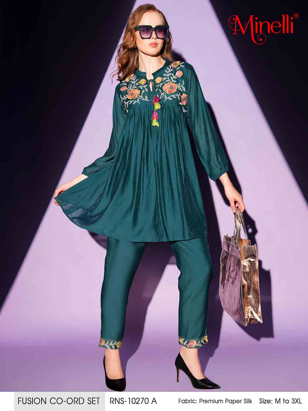 Indigo-Colored Fusion Co-Ord Set
