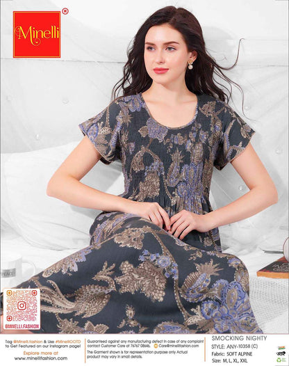 D.Grey-Colored Alpine Smoking Nightdress