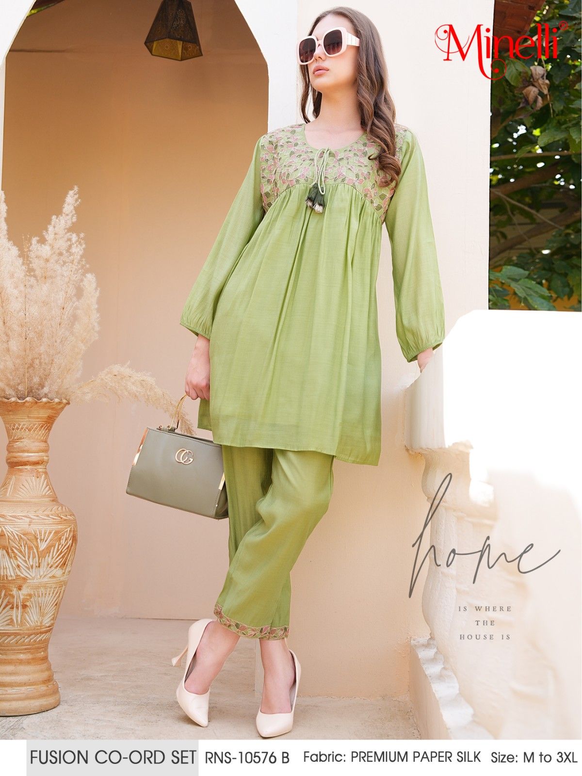 Pista-Colored Fusion Co-Ord Set