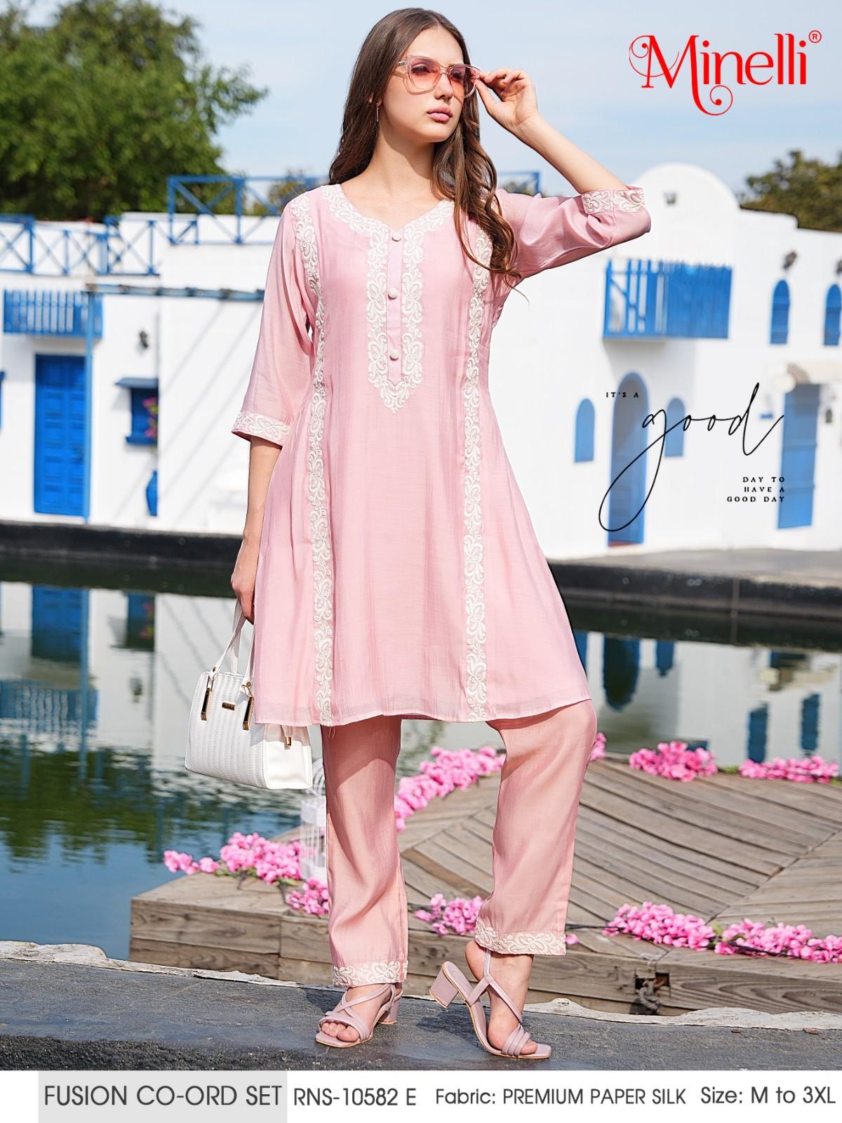Pink-Colored Fusion Co-Ord Set