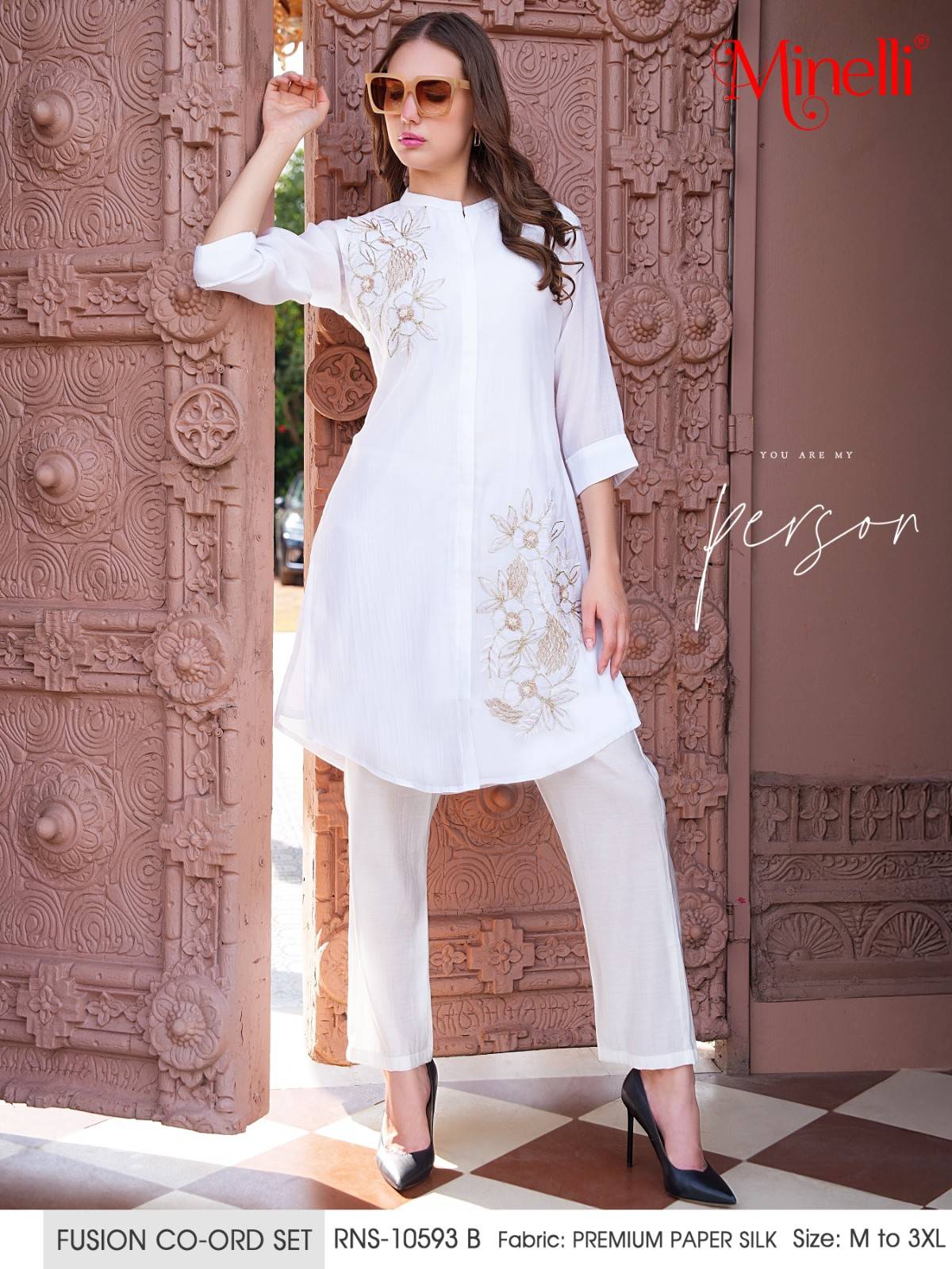 White-Colored Fusion Co-Ord Set