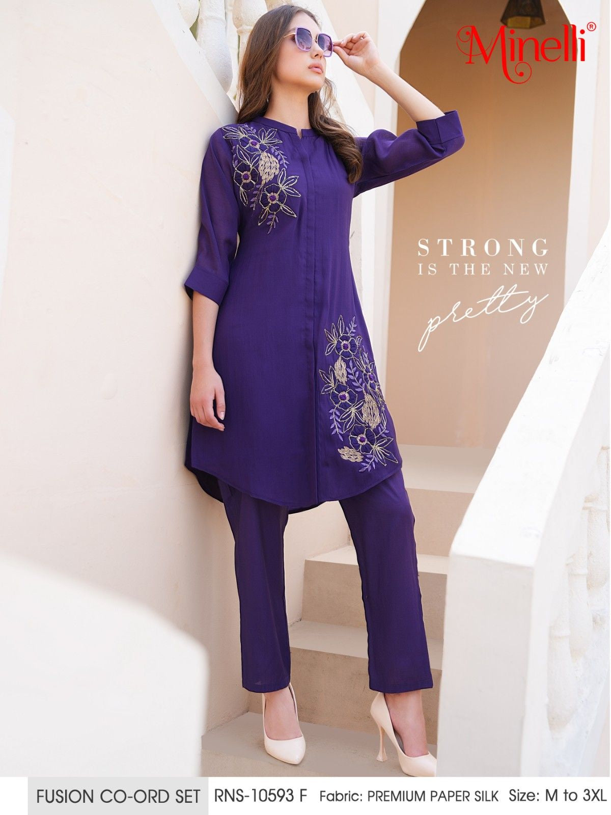Purple-Colored Fusion Co-Ord Set