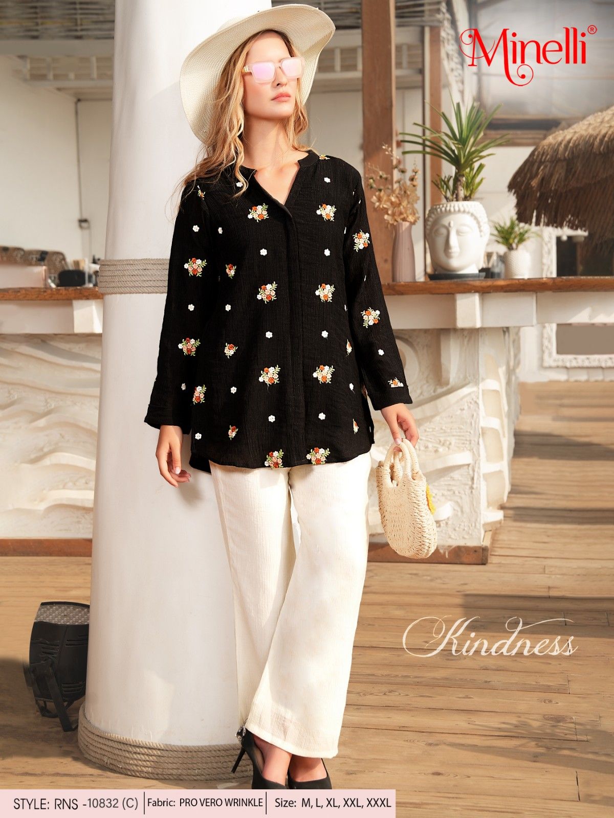 Black-Colored Embroidered Co-Ord Set