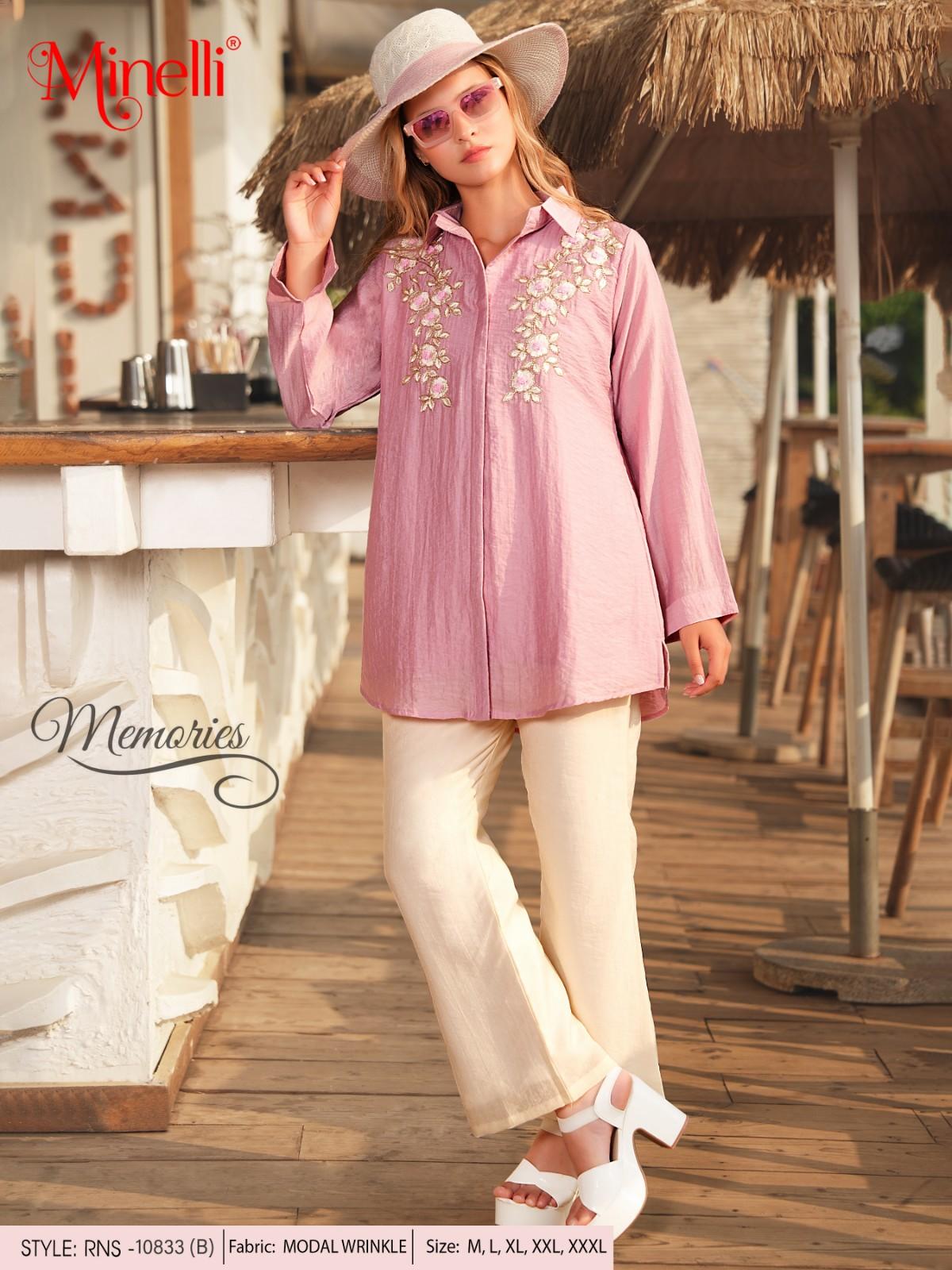 Dusty Pink-Colored Embroidered Co-Ord Set