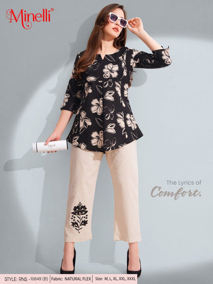 Thunder-Colored Printed Co-Ord Set