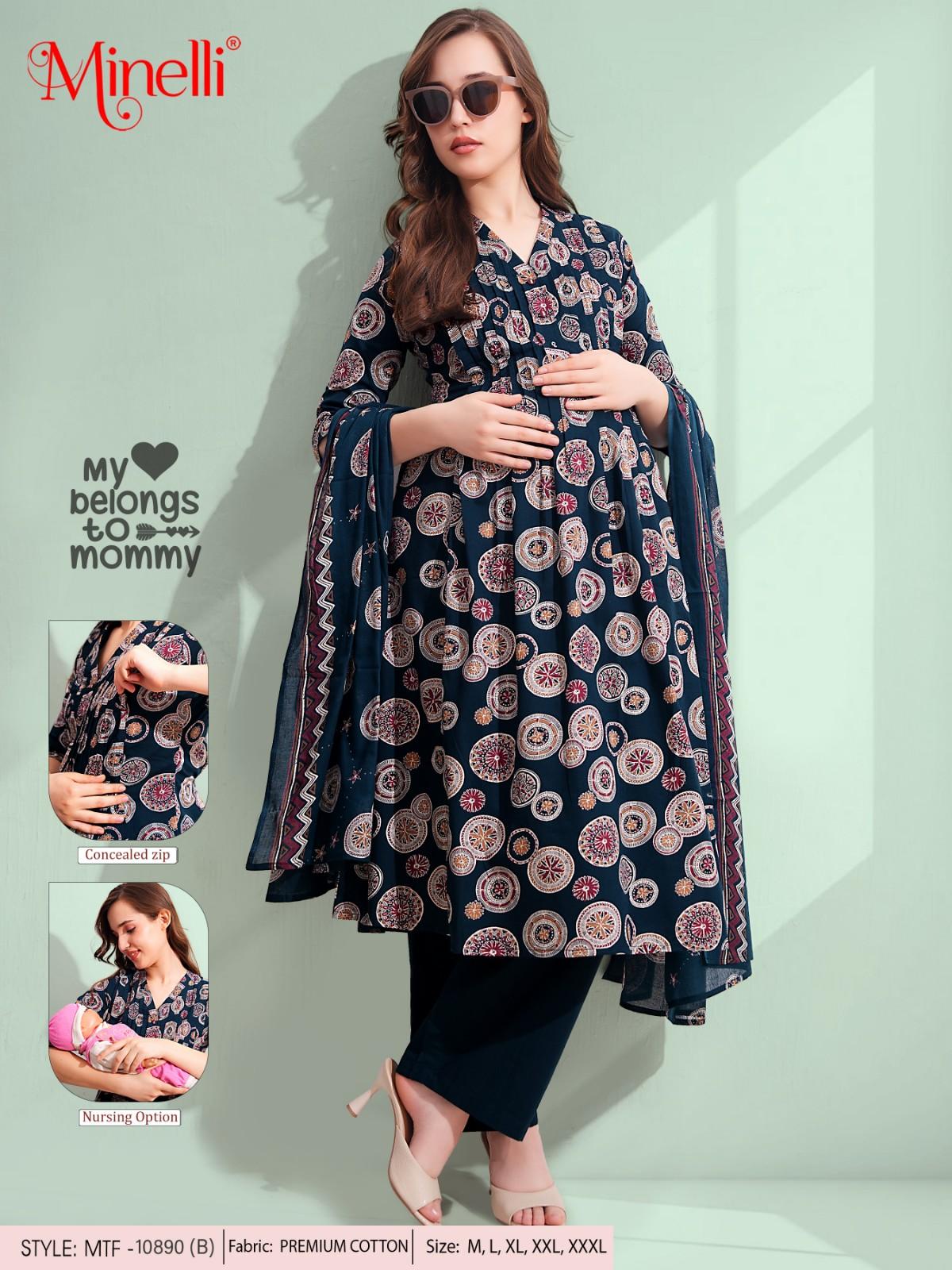 Womens Maternity SKD Set - Indigo