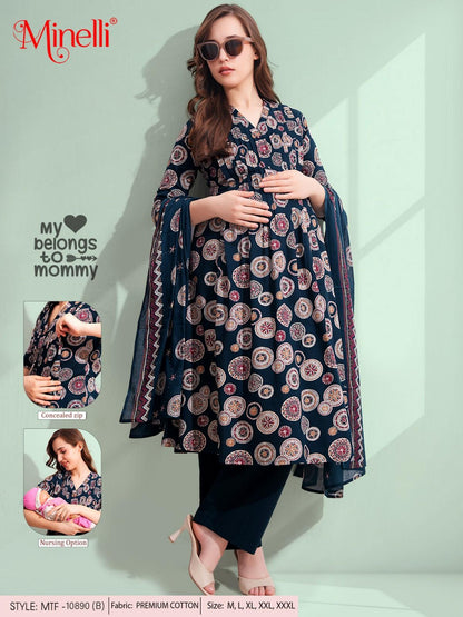 Womens Maternity SKD Set - Indigo