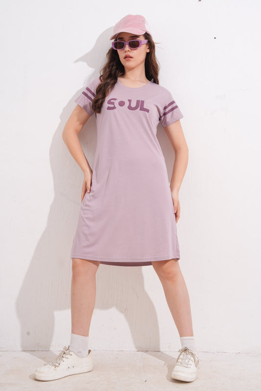 Lily-Colored Printed Short Nighty