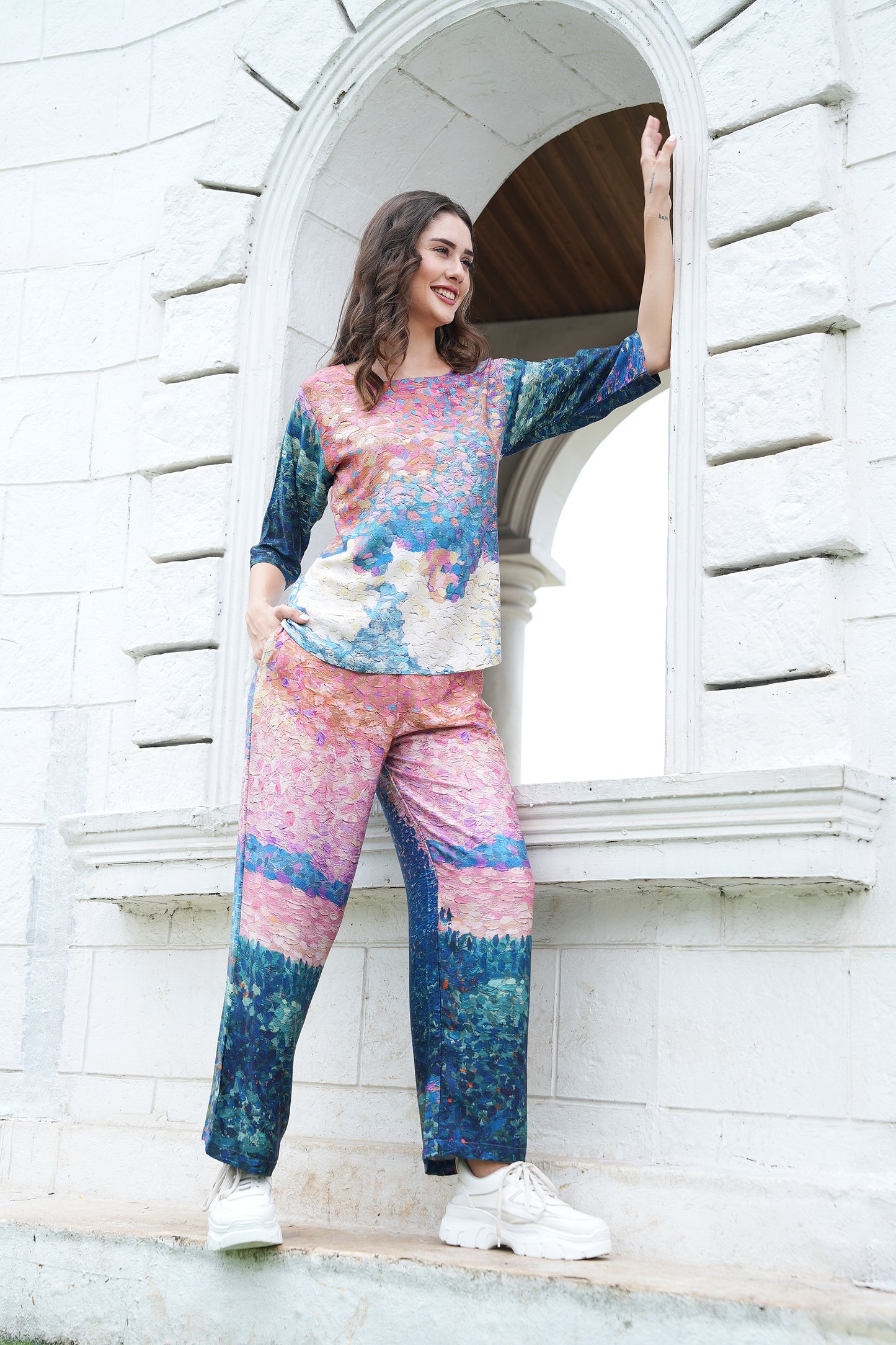 Multi-Colored Printed Co Ord Set