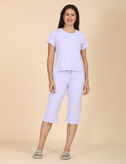 Womens Printed Travel Wear - Lavender