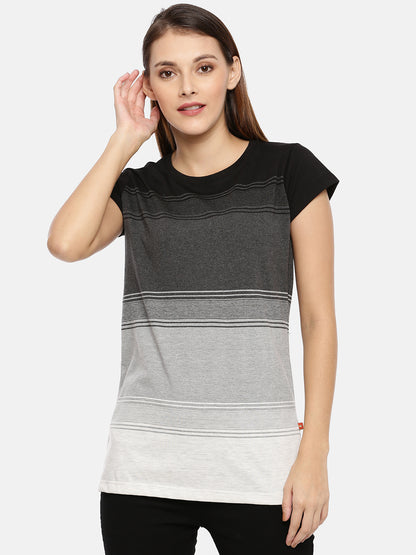 Multi-Colored Hosiery Striped Tees