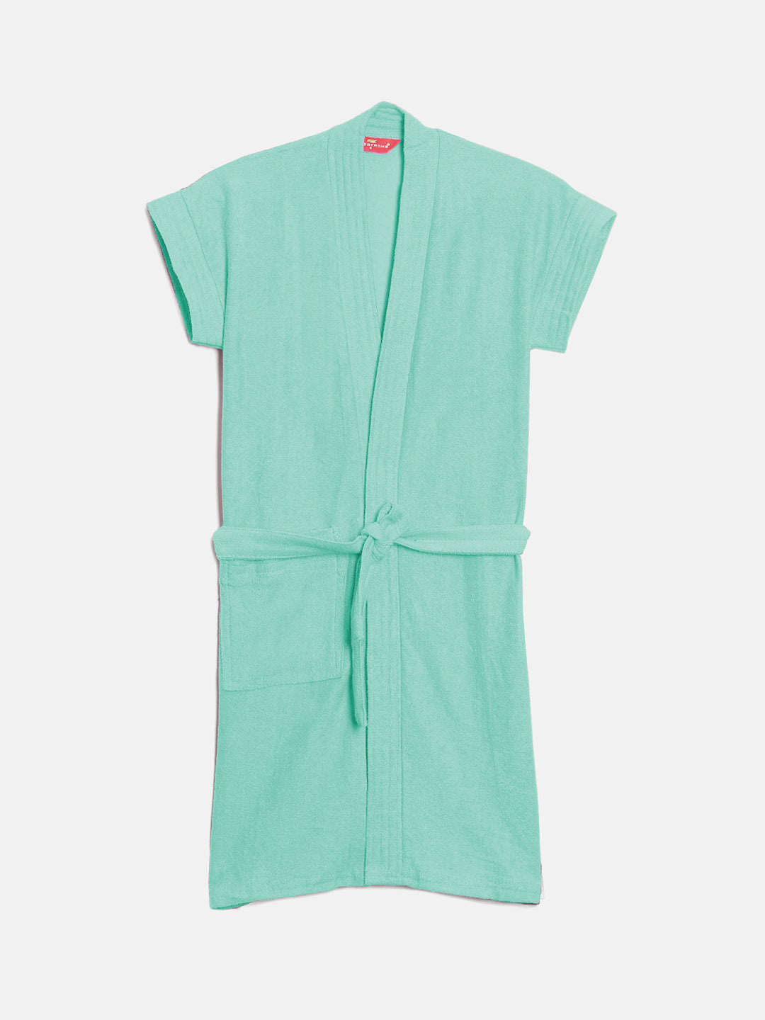 Kids Solid Bathrobe - Sea Green