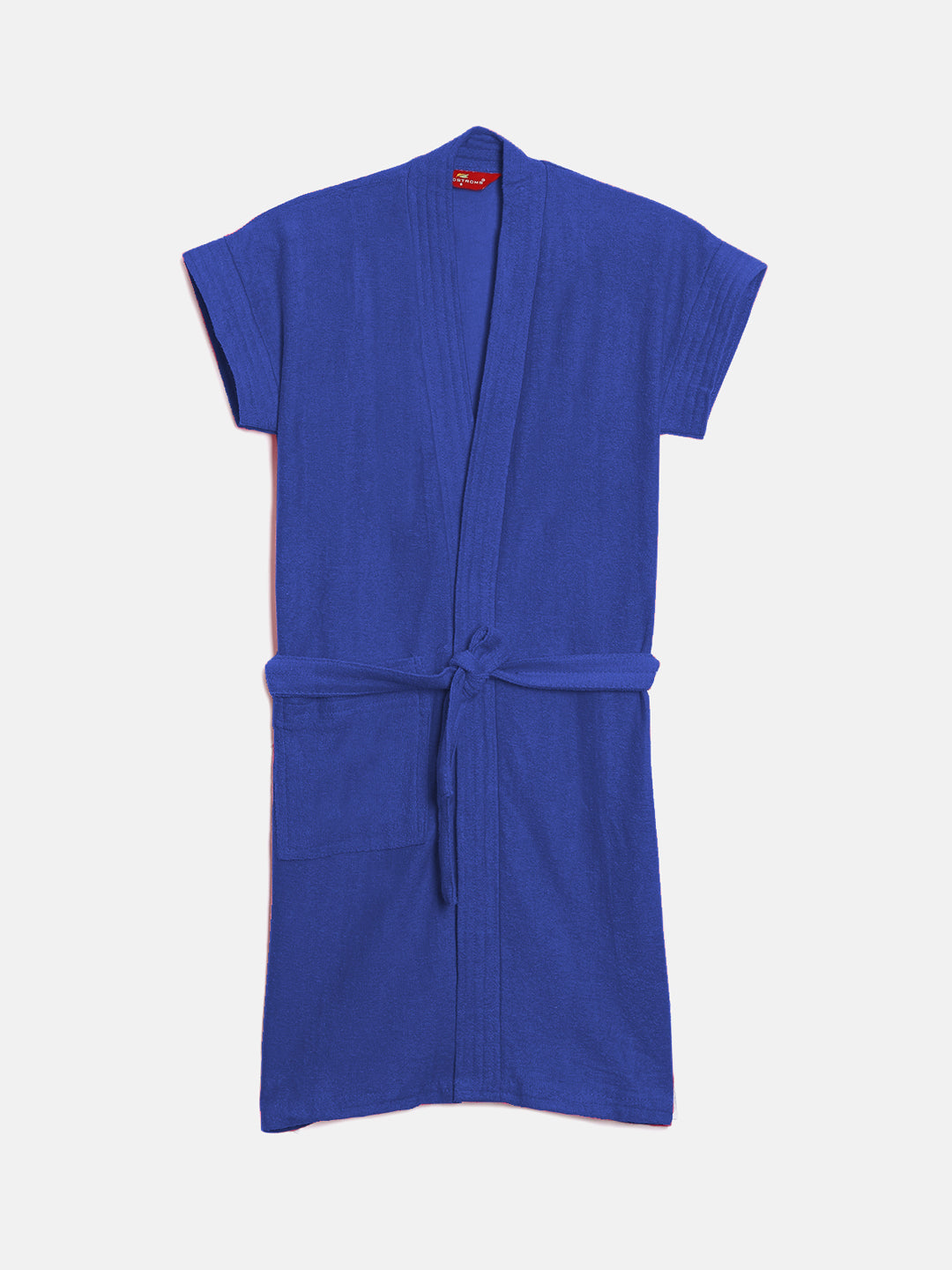 Kids Solid Bathrobe - R Blue