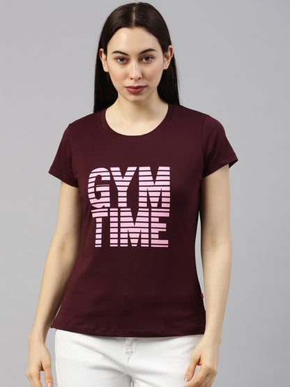 Womens Coffee Lycra Fashion Tees