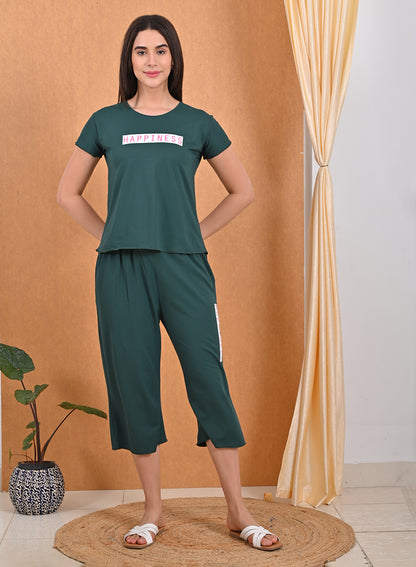 Womens Printed Travel Wear - Green