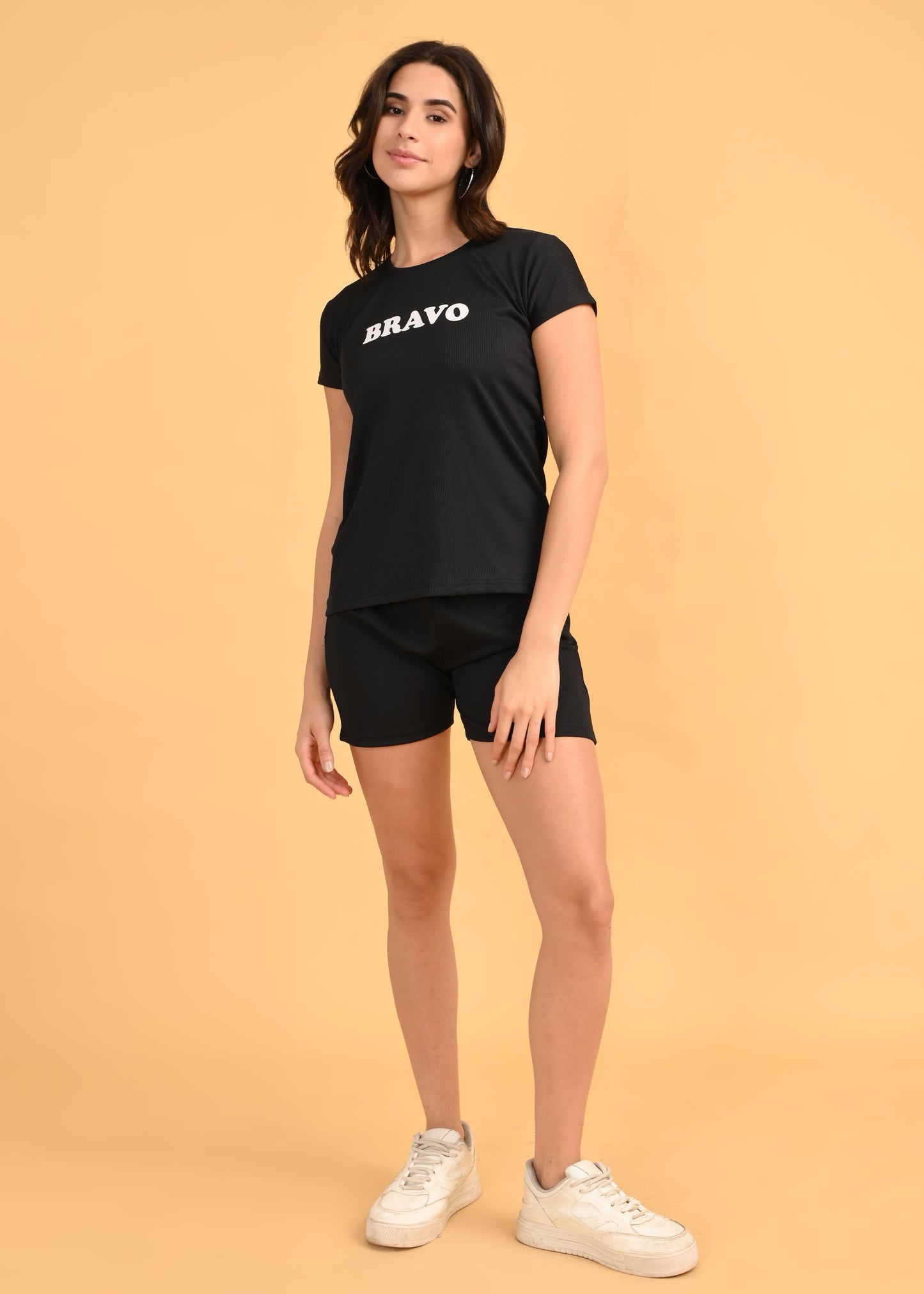 Womens Printed Travel Wear - Black