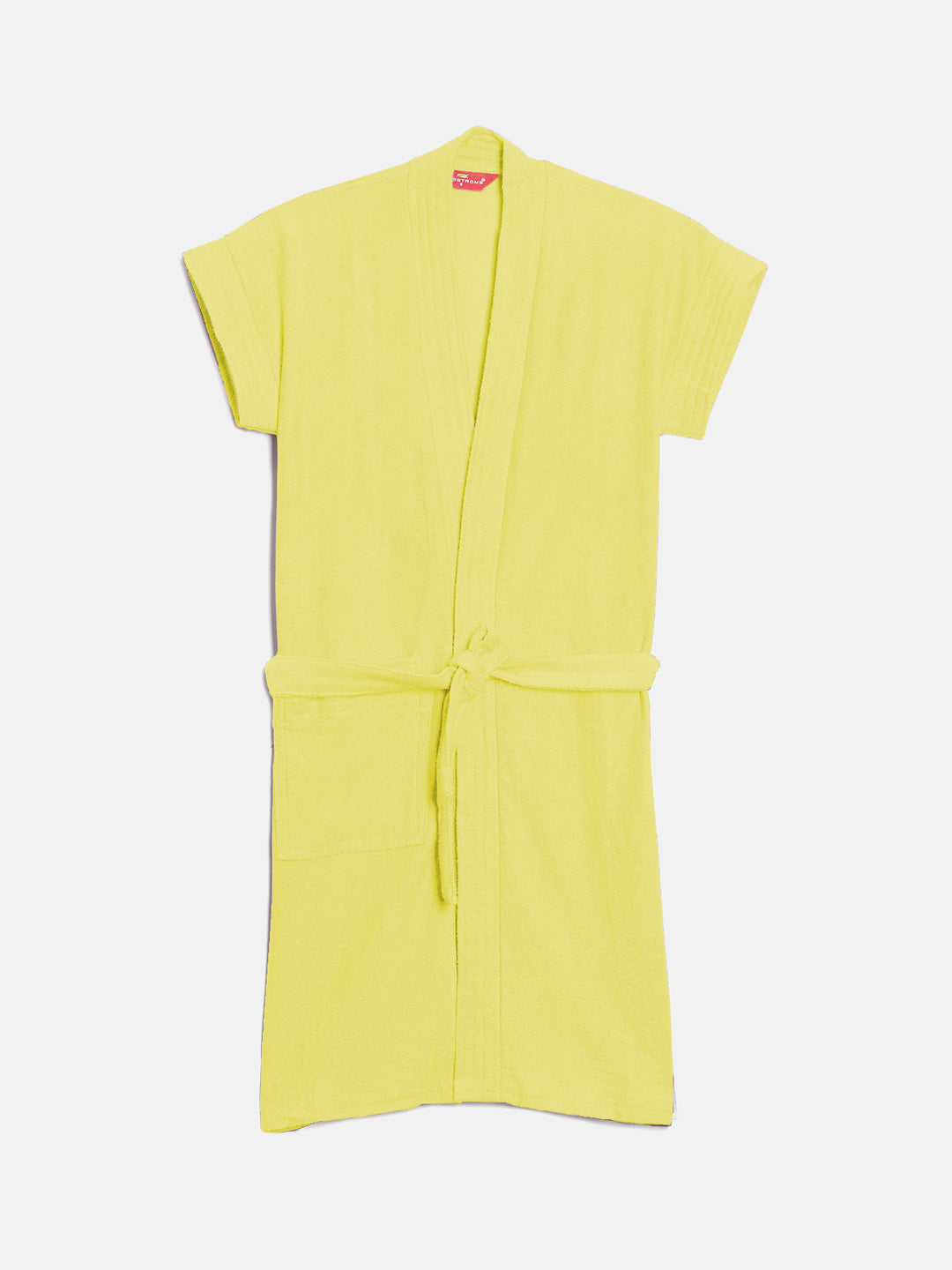 Kids Solid Bathrobe - Lemon