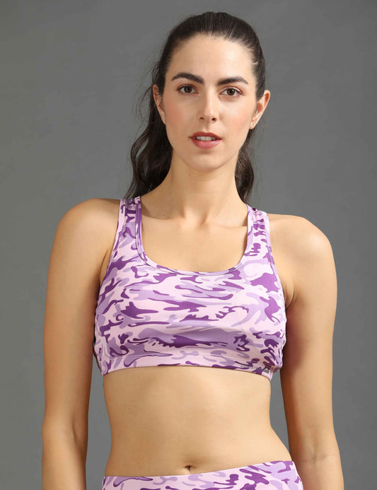 Womens Sports Bra with Removable Pads - L Magenta