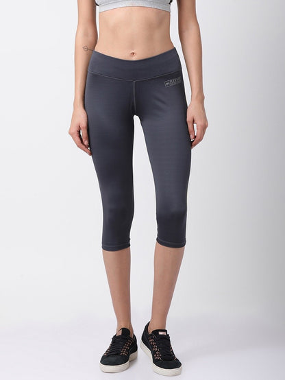 Grey/Yellow Flexi Fit Active Capri