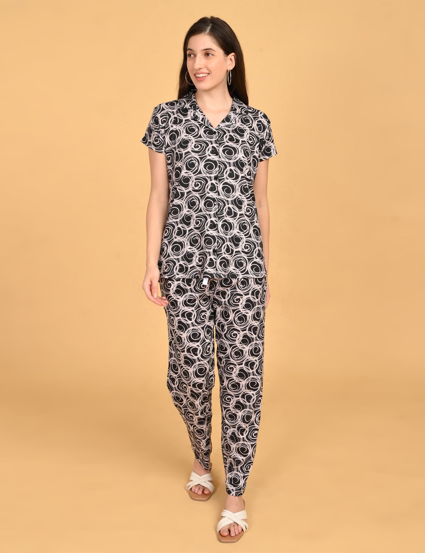 Womens Front Open Travel Wear - Black