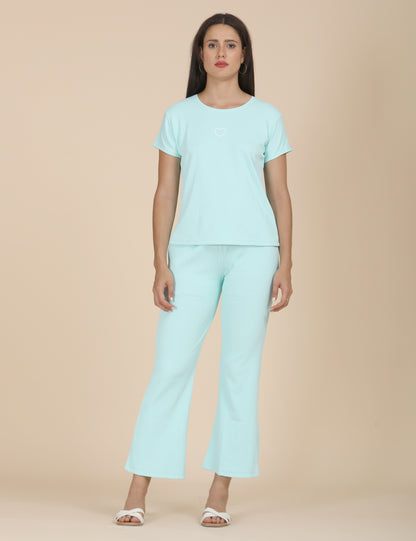 Womens Printed Travel Wear - Aqua