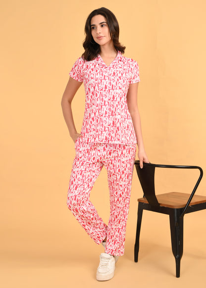 Womens Front Open Travel Wear - Fuchsia