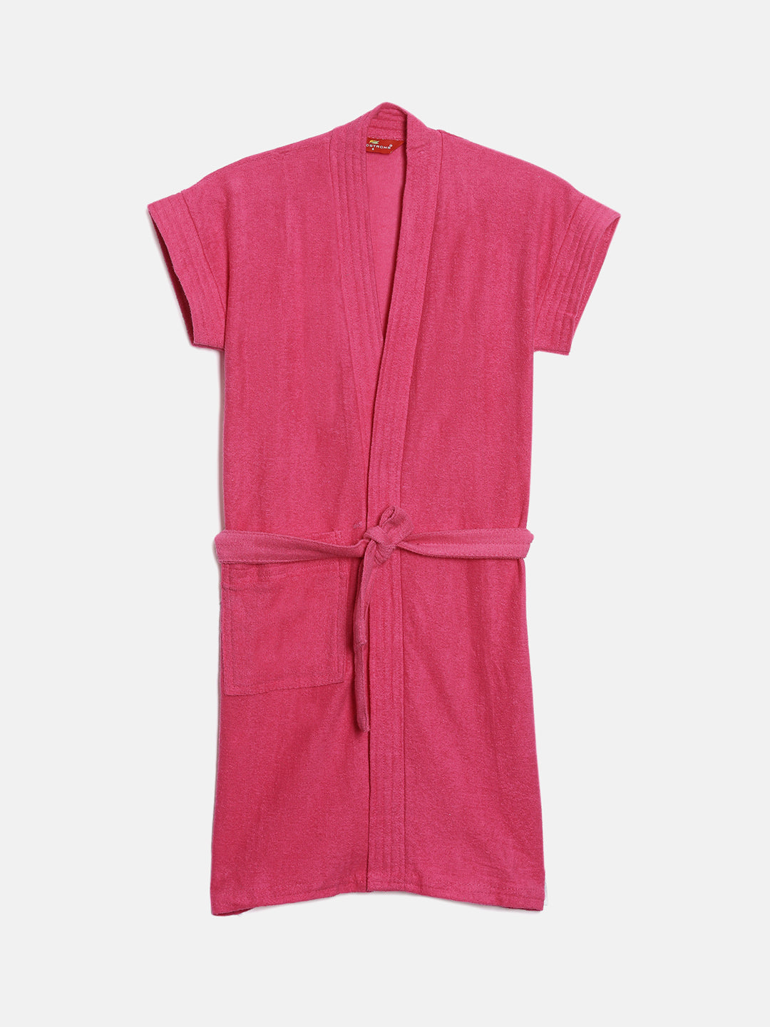 Kids Solid Bathrobe - D Pink