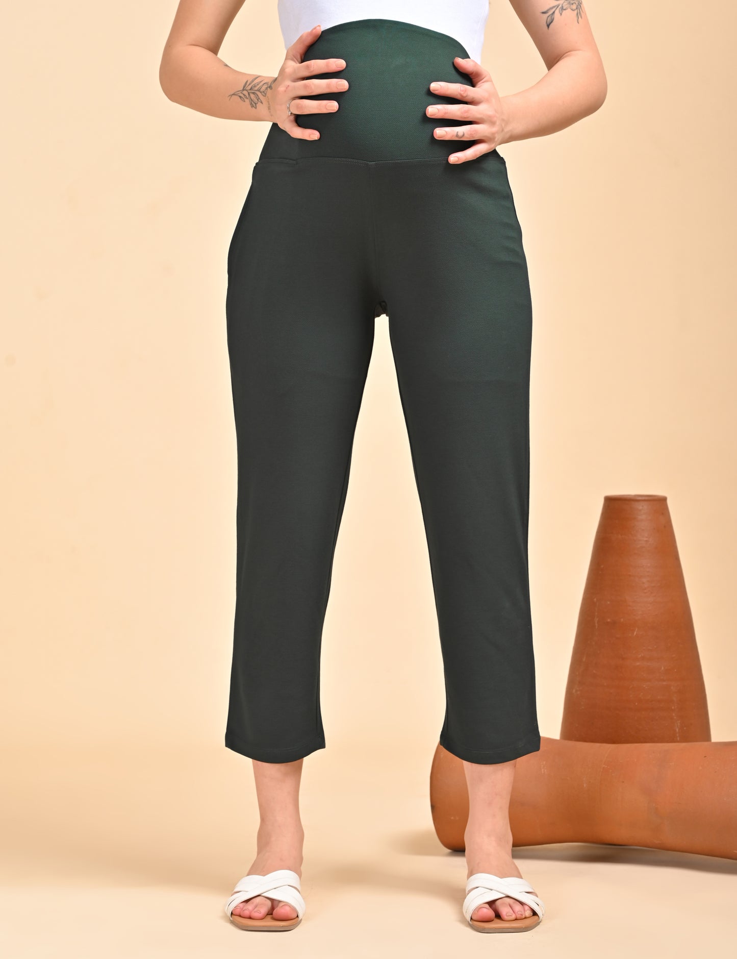 Womens Maternity Pant - Green