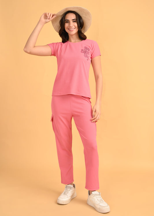 Womens Printed Travel Wear - Pink