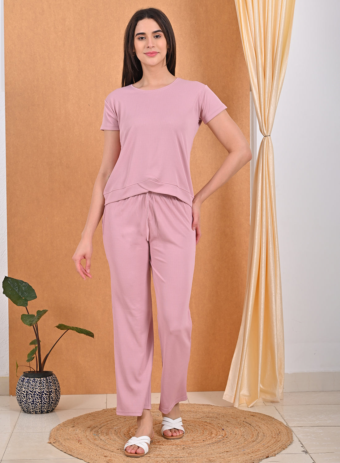 Womens Solid Travel Wear - Pink