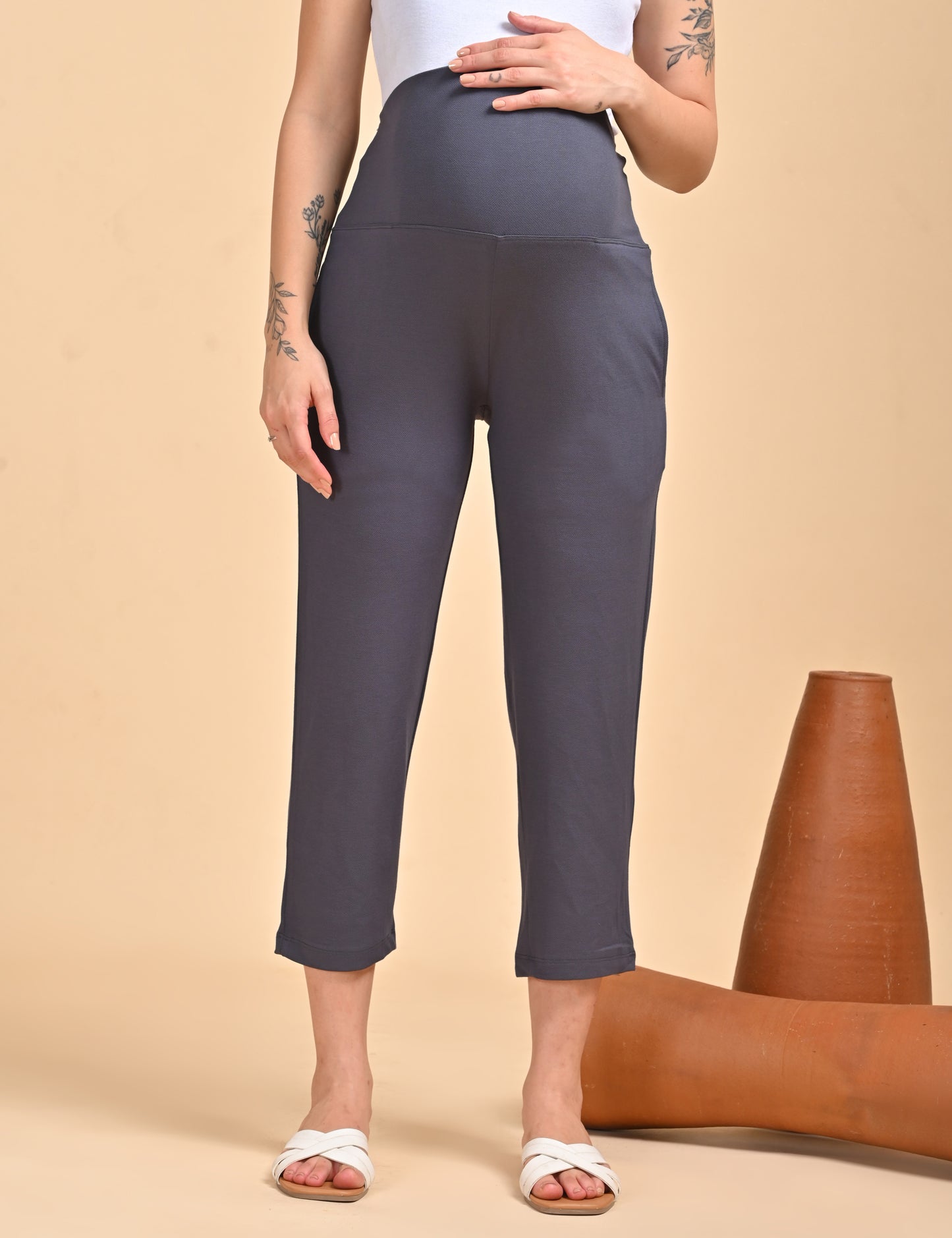 Womens Maternity Pant - Grey