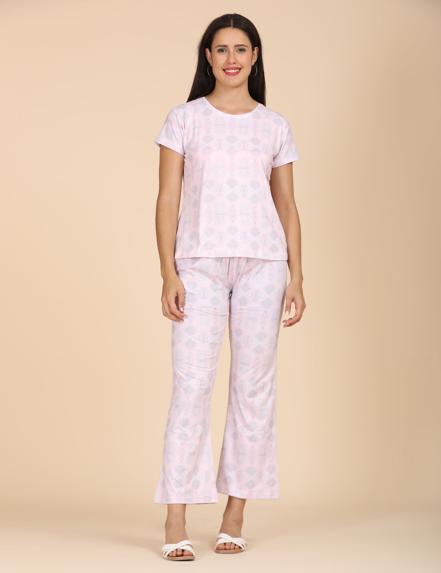 Womens Printed Travel Wear - Pink