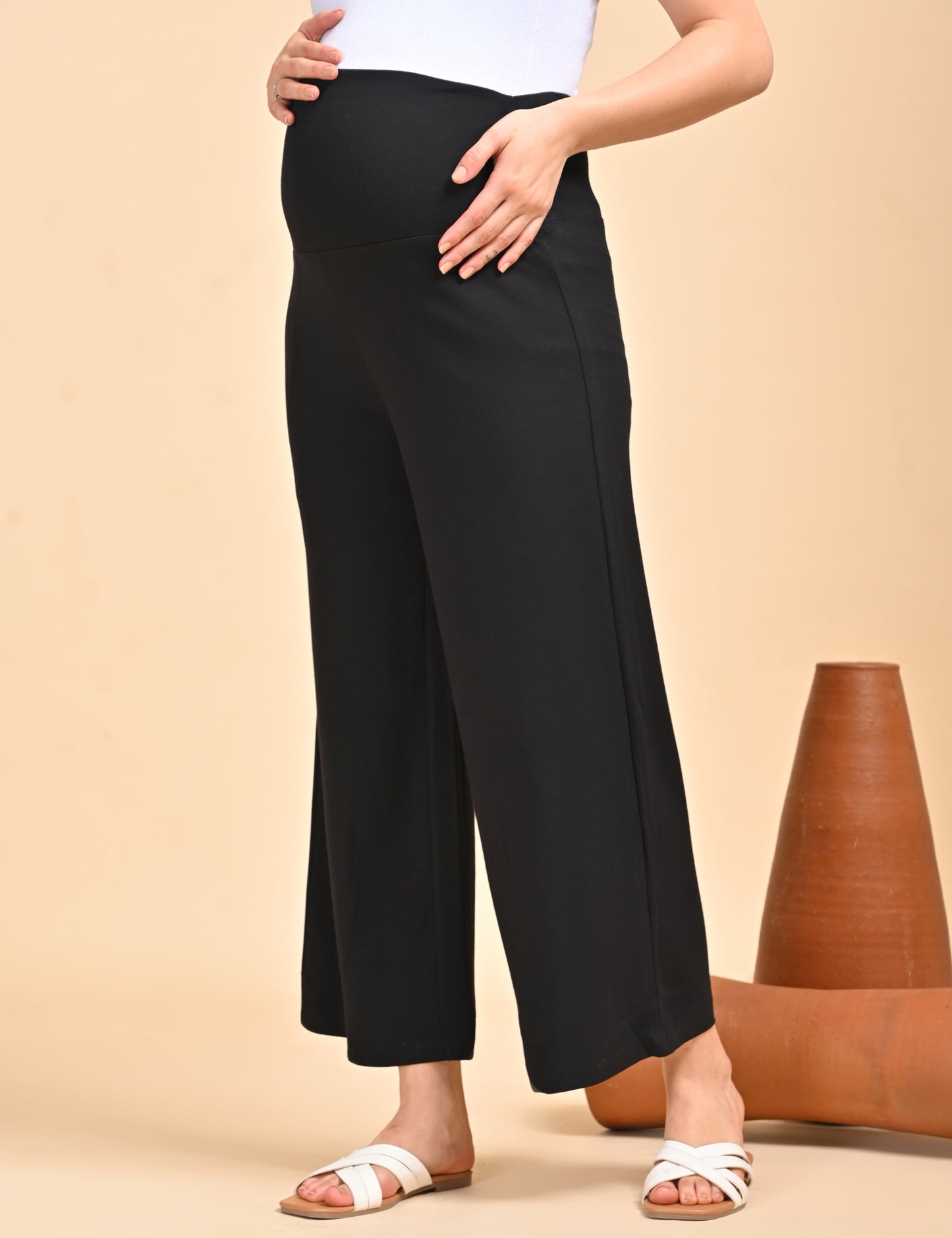 Womens Maternity Palazzo - Black