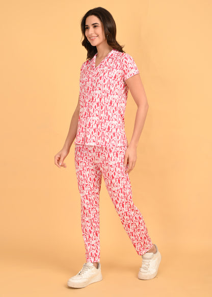 Womens Front Open Travel Wear - Fuchsia