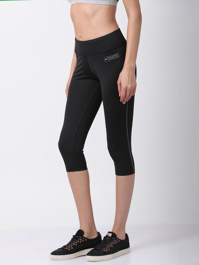 Black/Grey Flexi Fit Active Capri