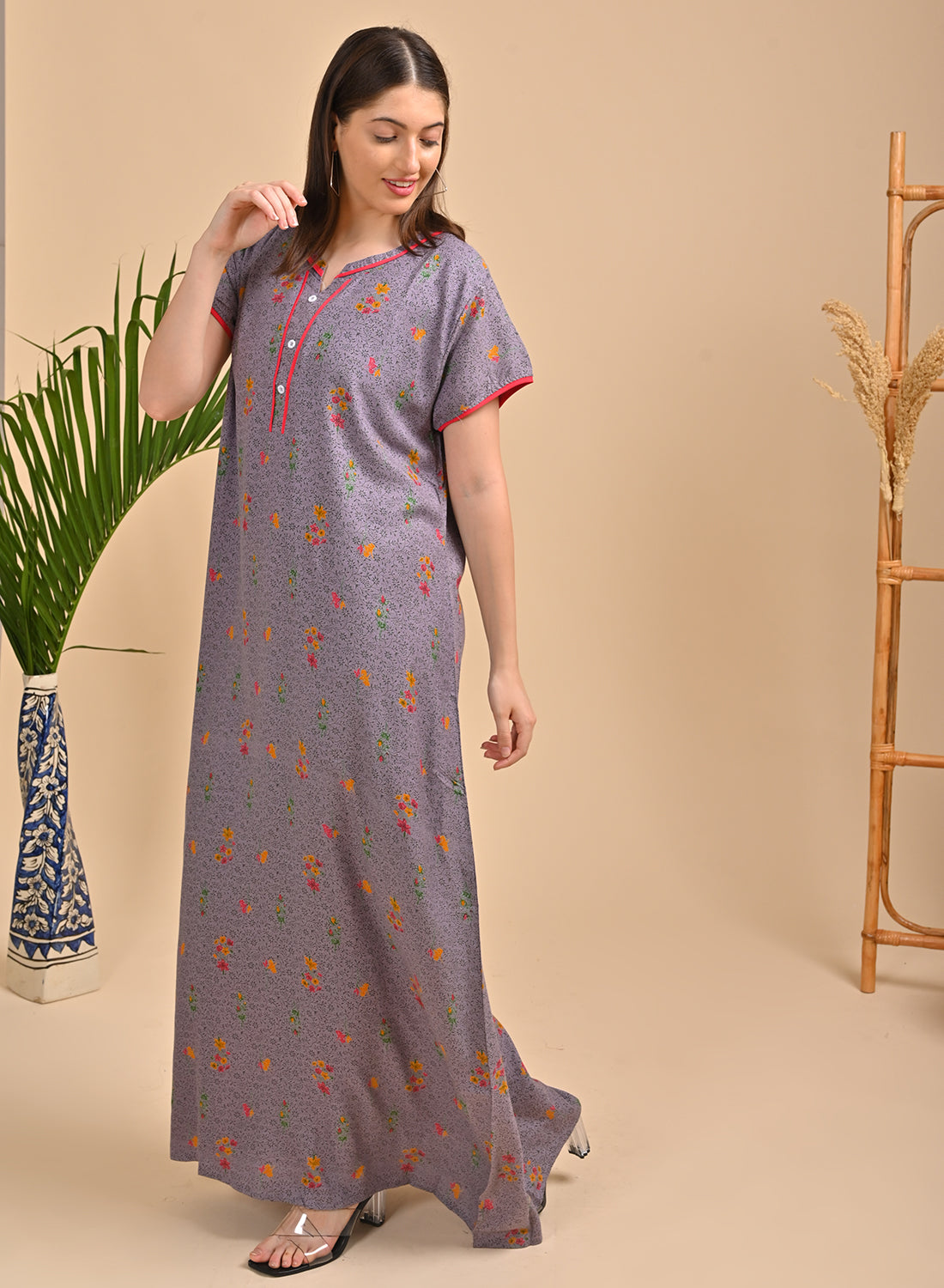 Lavender-Colored Alpine A Line Nightdress