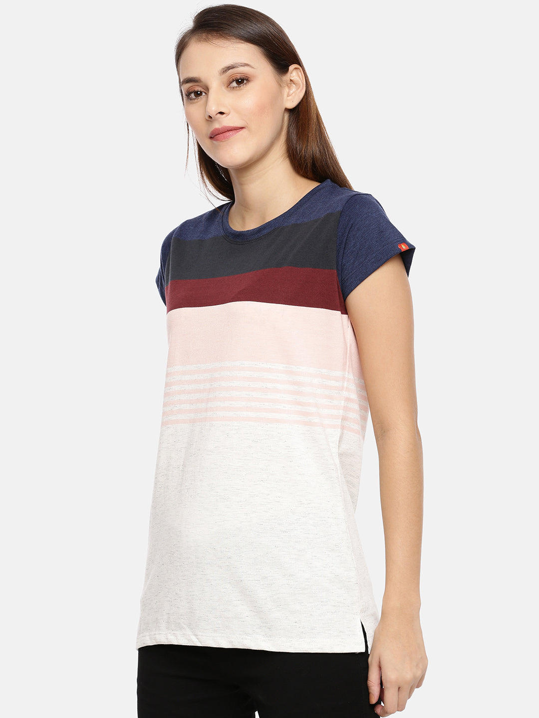 Multi-Colored Hosiery Striped Tees