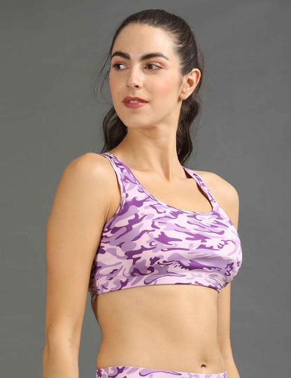 Womens Sports Bra with Removable Pads - L Magenta