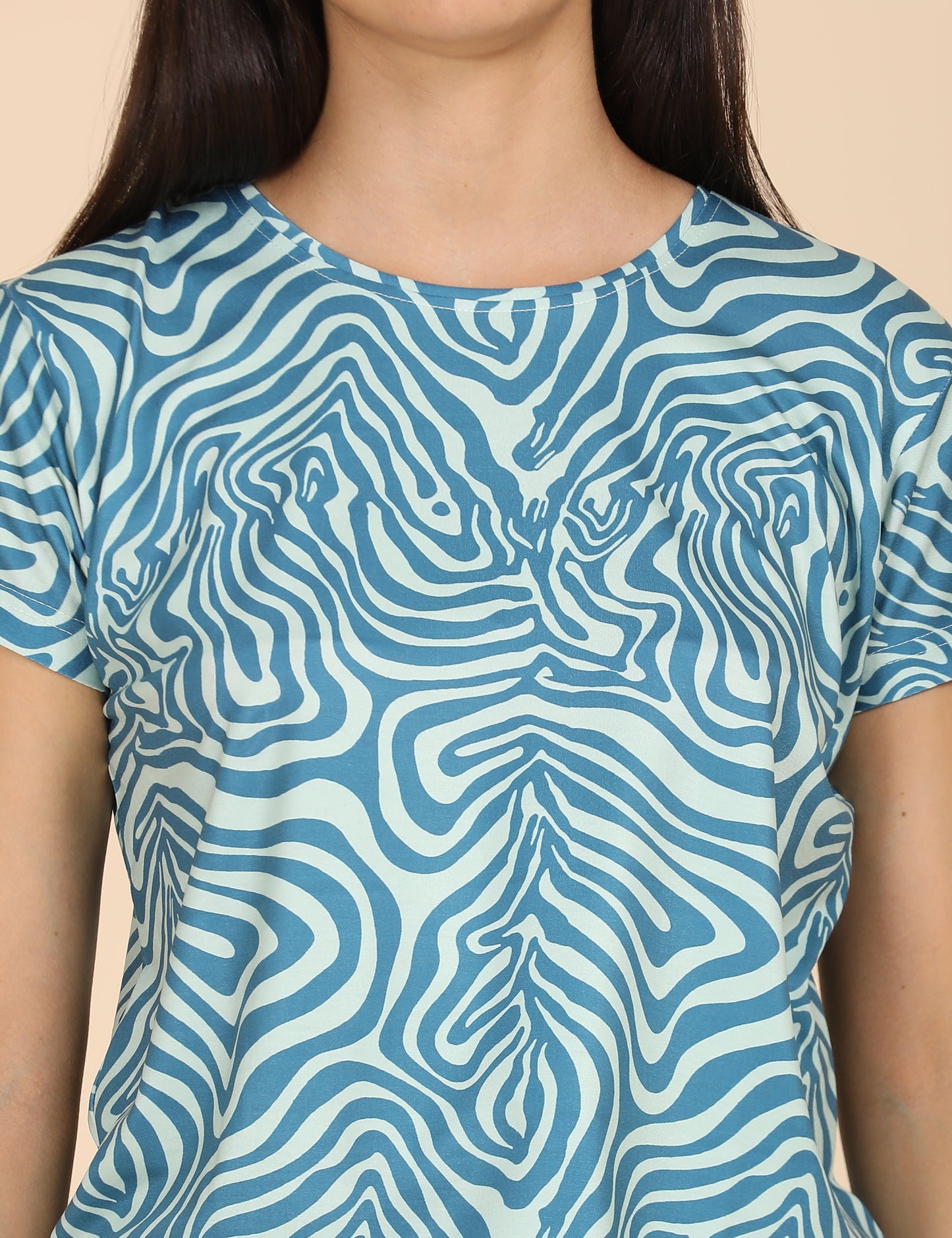 Womens Printed Travel Wear - Turquoise