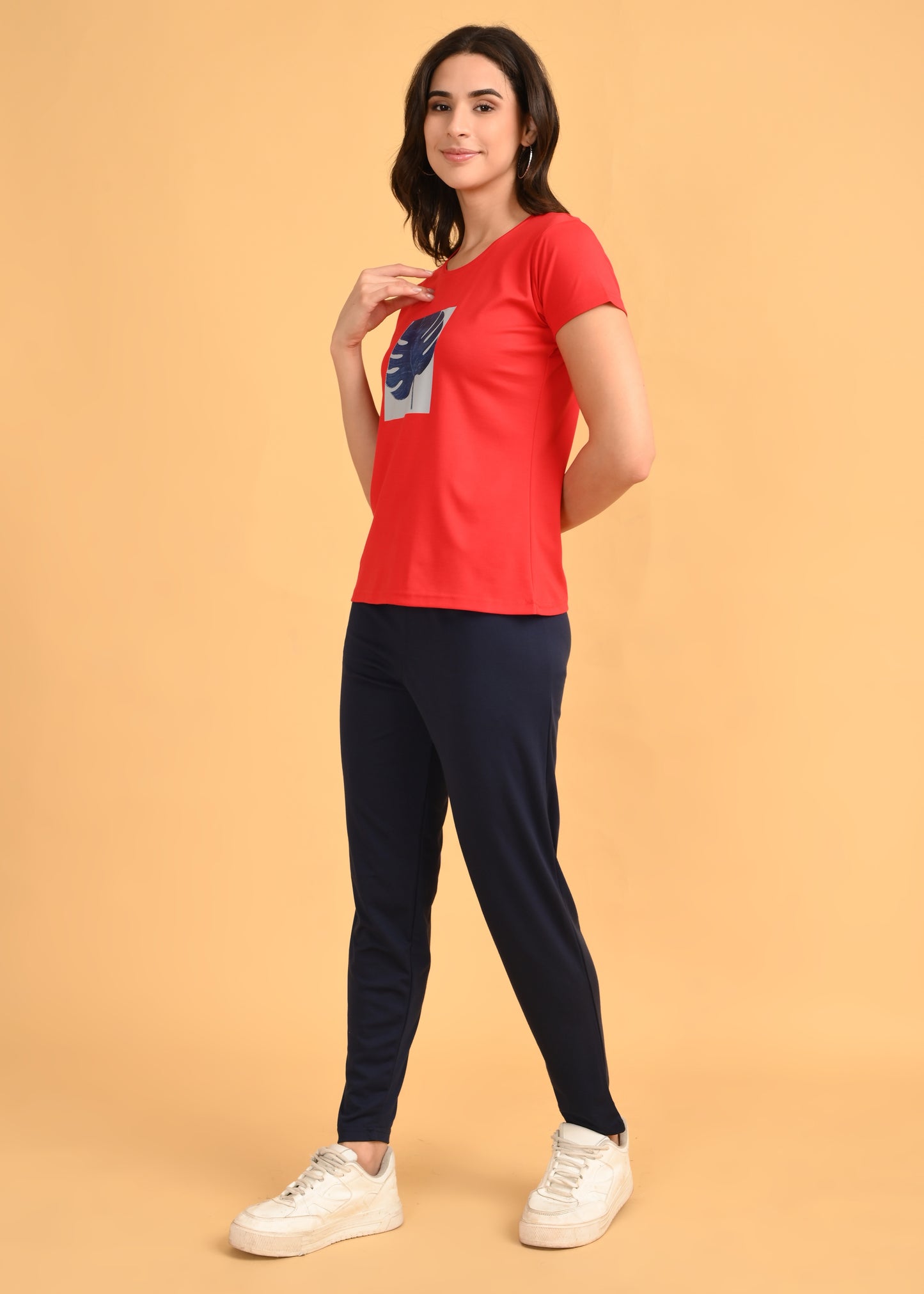 Womens Printed Travel Wear - Red