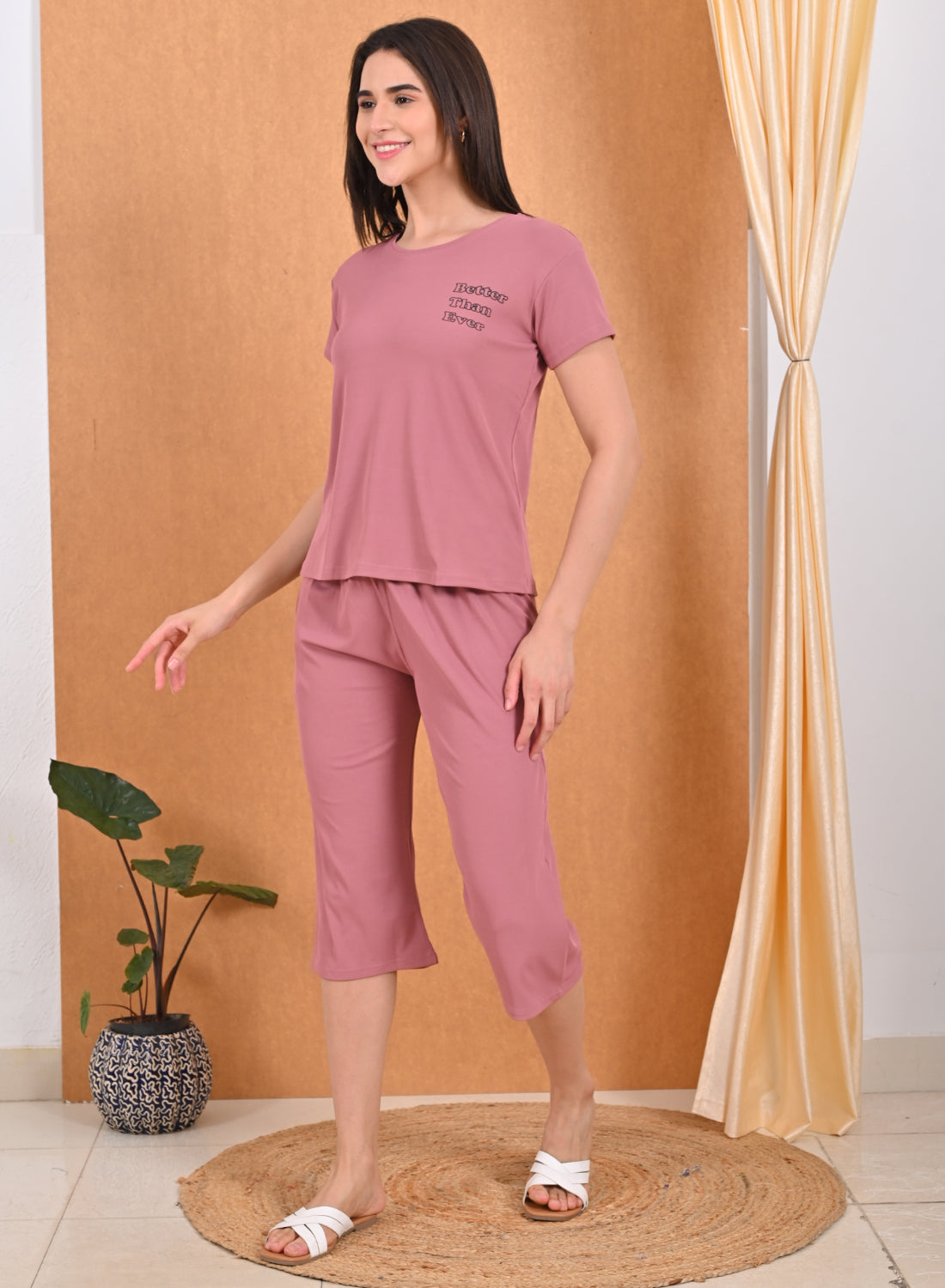 Womens Printed Travel Wear - D Pink