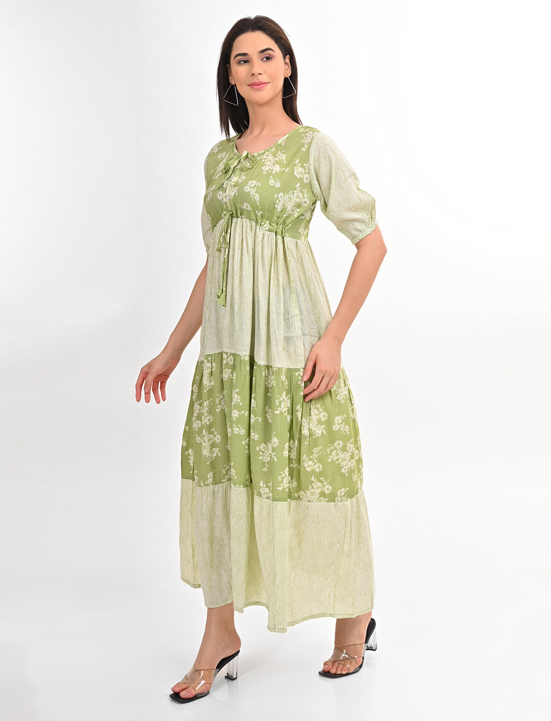 Womens Flare Gown - Green