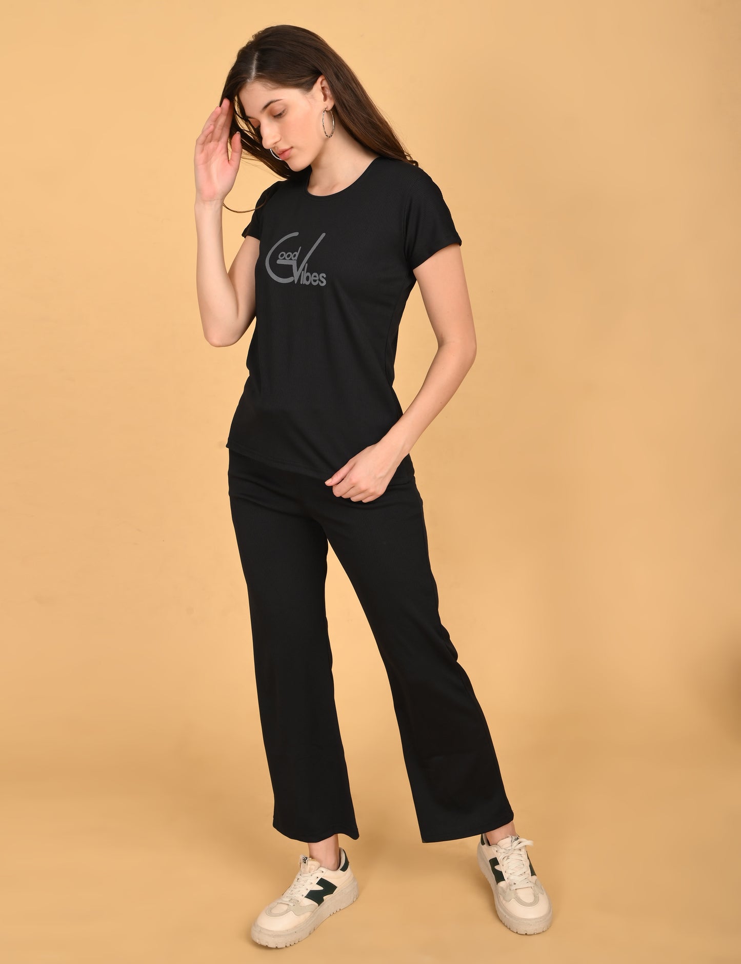 Womens Printed Travel Wear - Charcoal