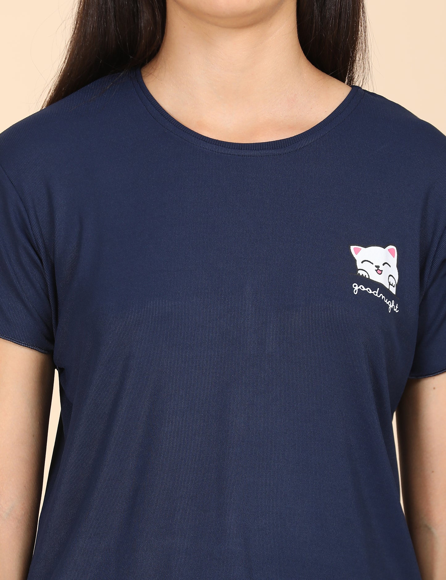 Womens Printed Travel Wear - Navy Blue