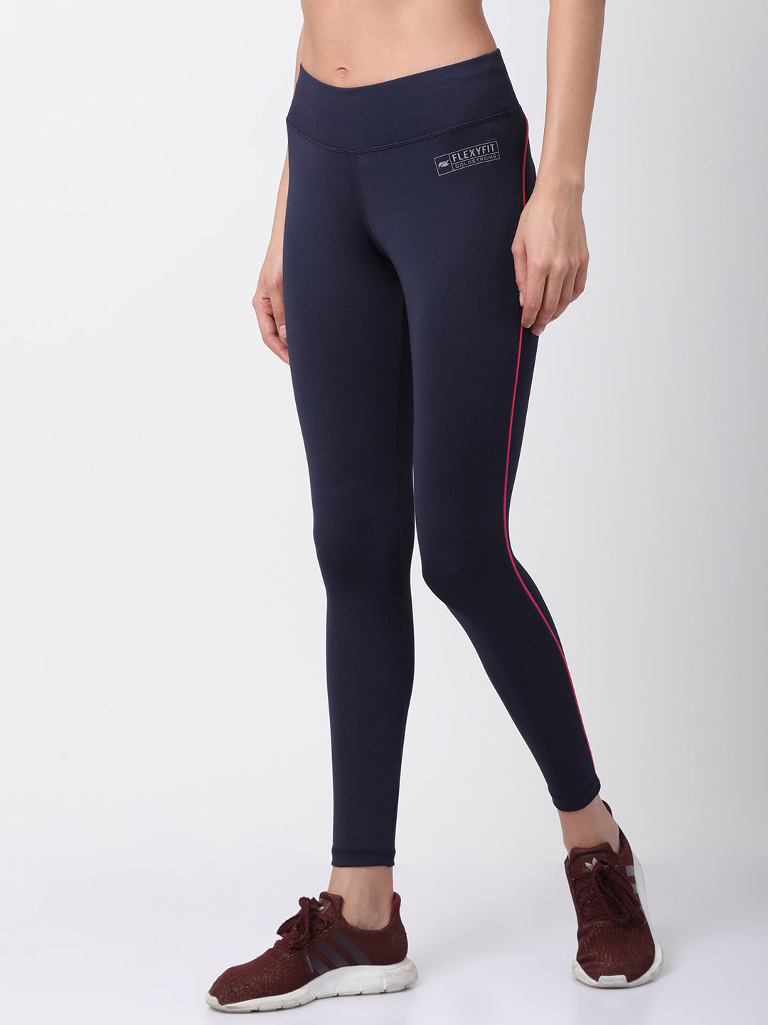 Navy/Fuchsia Flexi Fit Active Trackpant