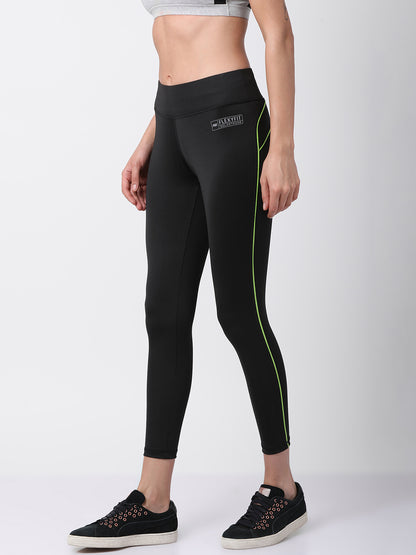 Black/Neon Flexi Fit Active Trackpant