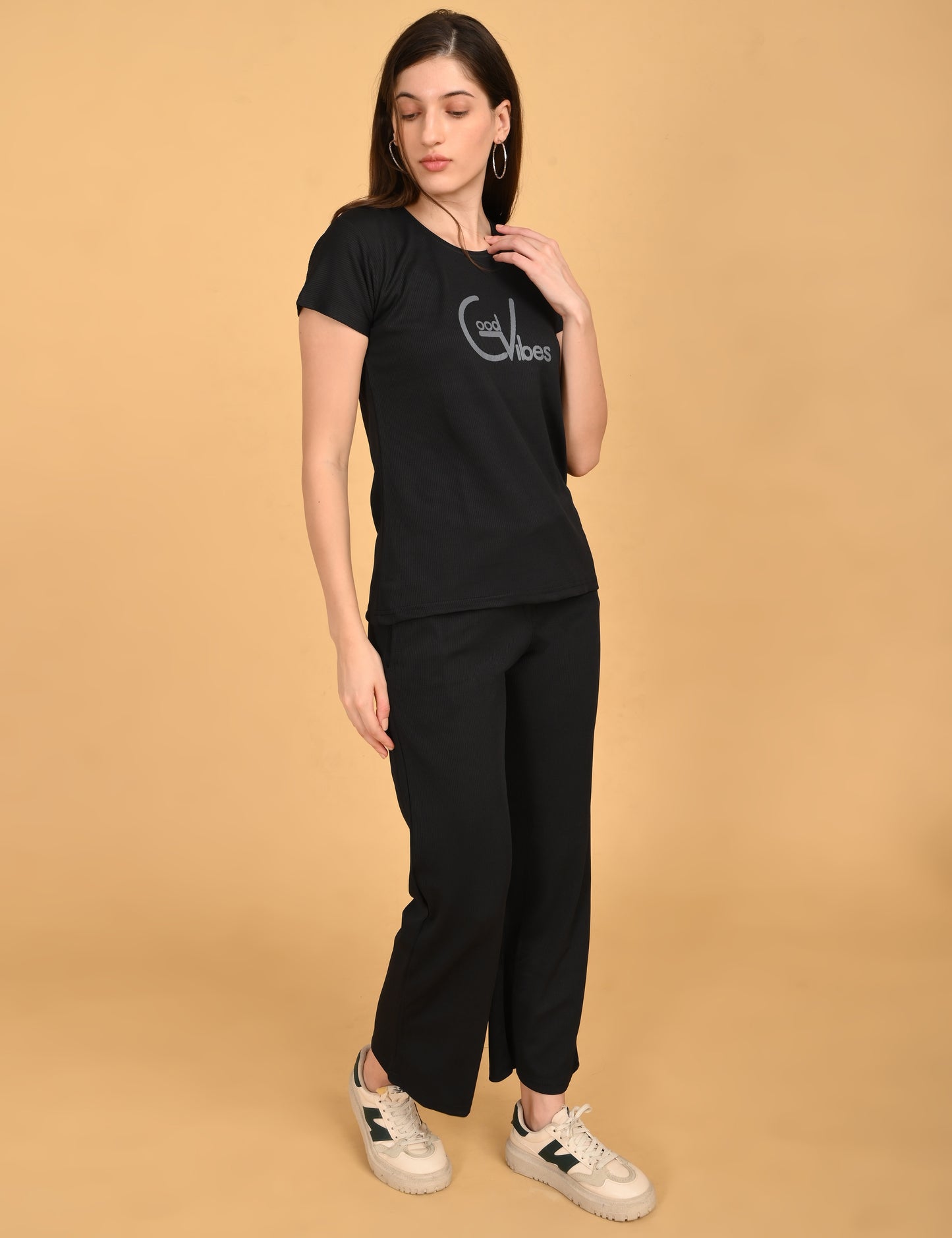 Womens Printed Travel Wear - Charcoal